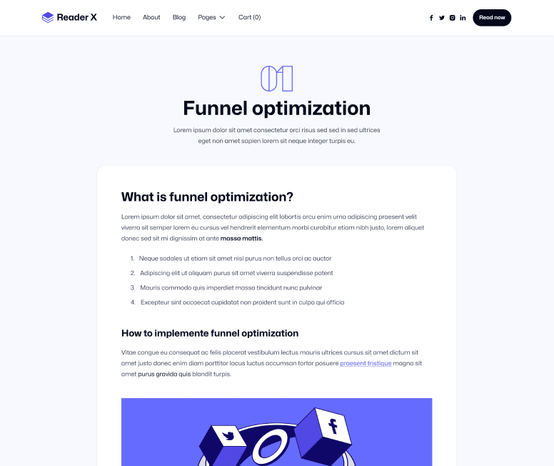 Reader X - Change Single Main Page - Ebook Webflow Template