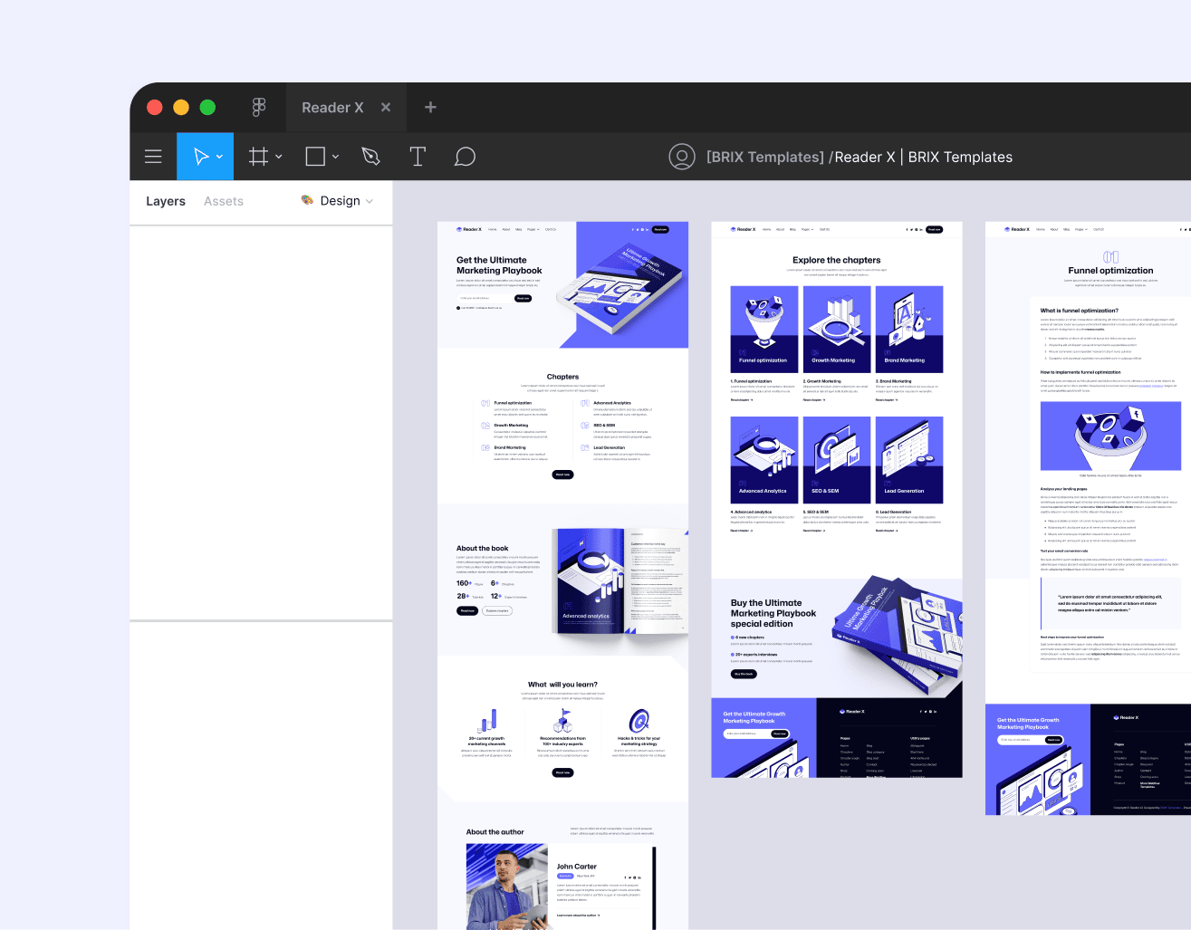 Reader X - Figma Included - Ebook Webflow Template